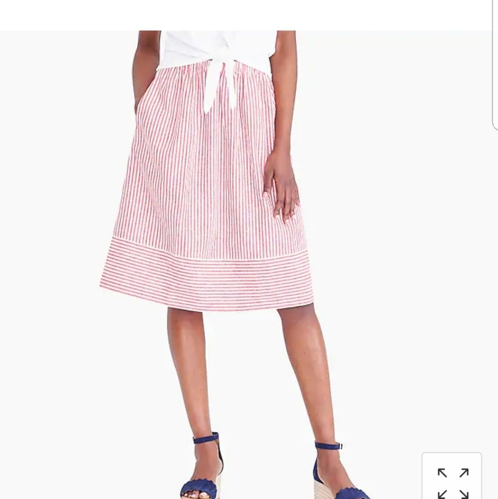 J.Crew Factory Striped Cotton Linen Skirt
